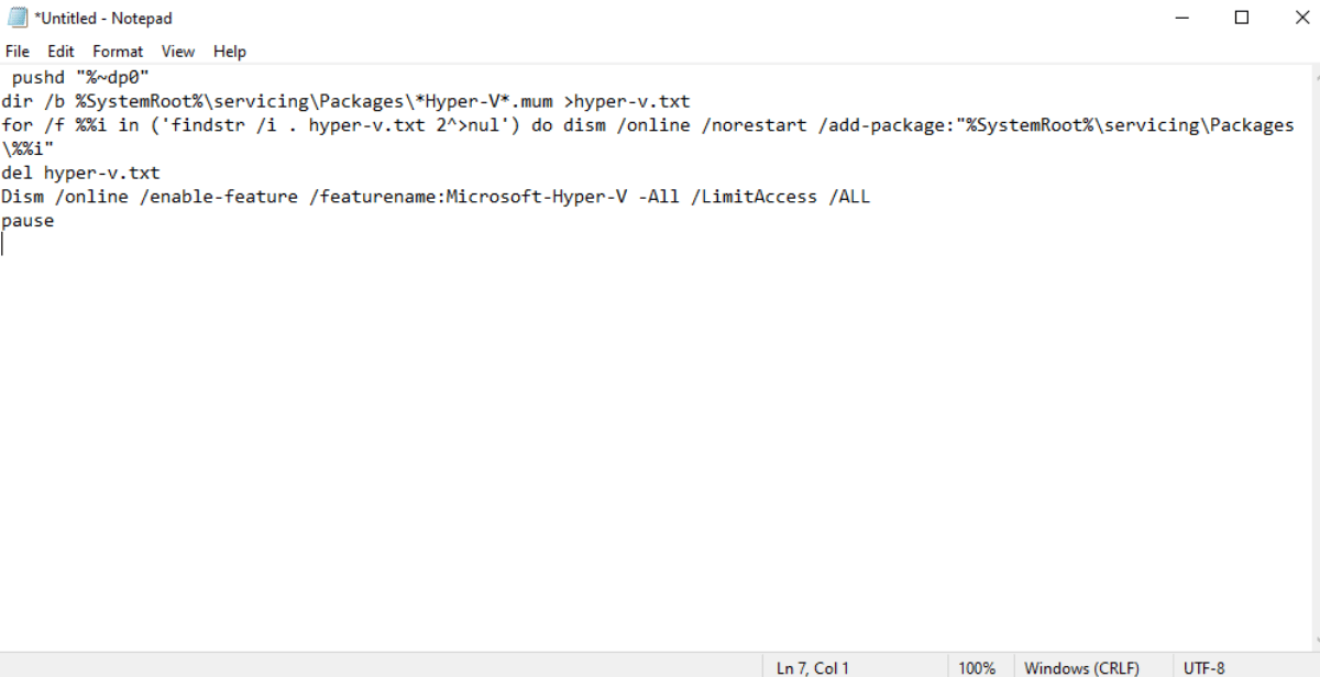 Paste Code in Notepad