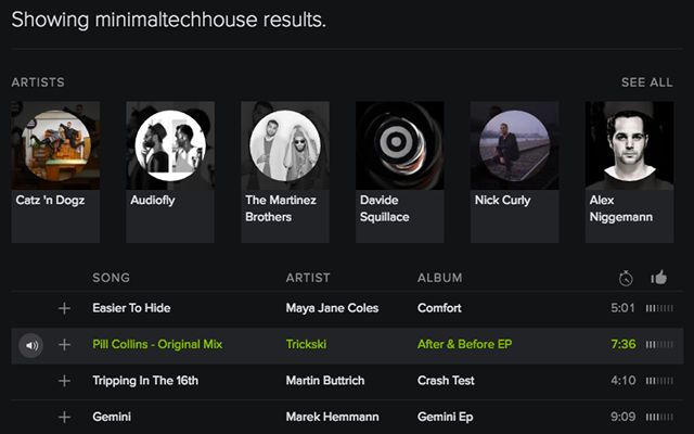 Поиск по жанру в Spotify