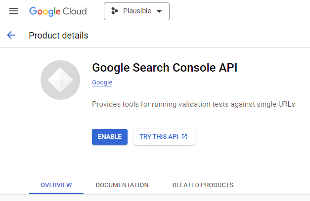 Включение API