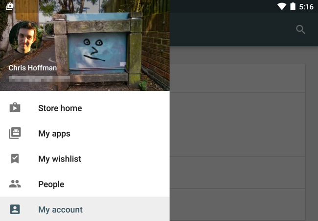 Экран заказов и возврата в Google Play