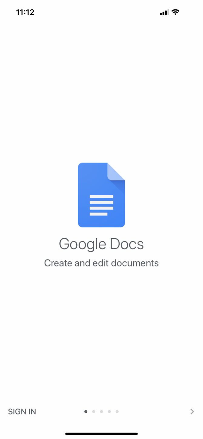 Google Docs Sign-in Page