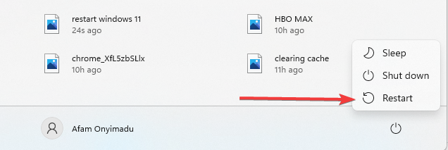 Инструкция по перезагрузке с удержанием Shift
