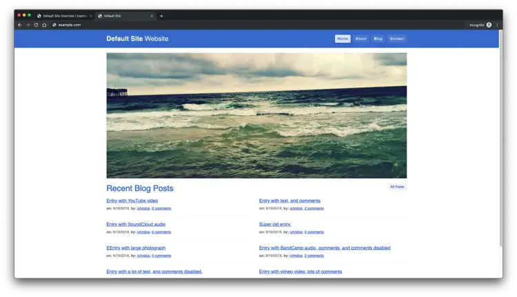Сайт на ExpressionEngine