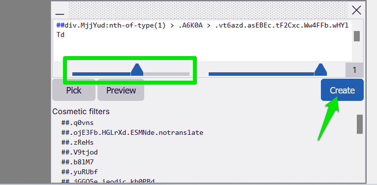 Создание фильтра в uBlock Origin Firefox