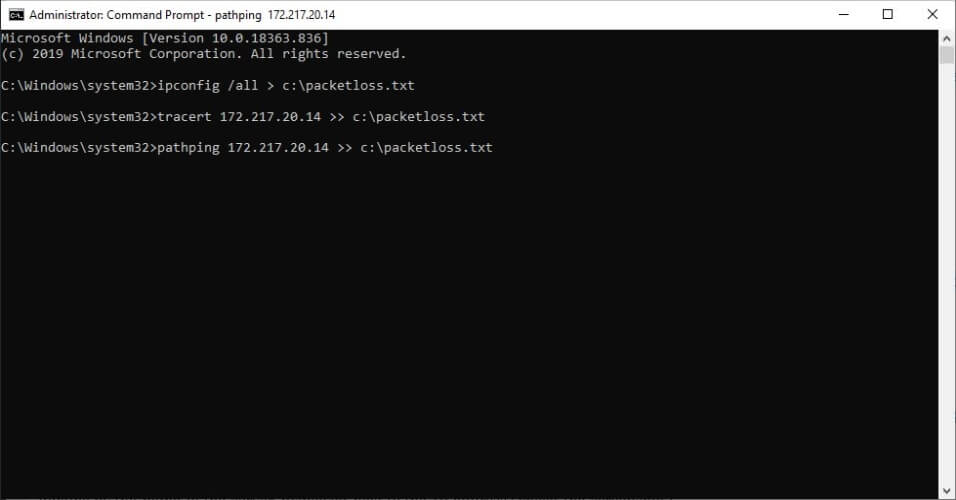 Analisi packet loss Windows con tracert e pathping