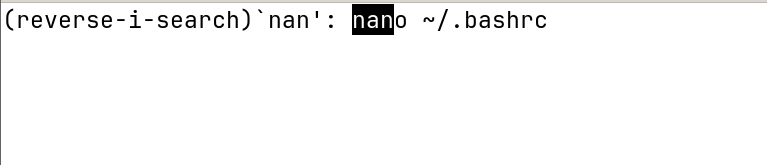 Использование CTRL+R для поиска в истории Linux.