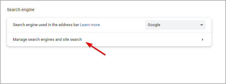 Кнопка Управление поисковыми системами и поиском по сайтам