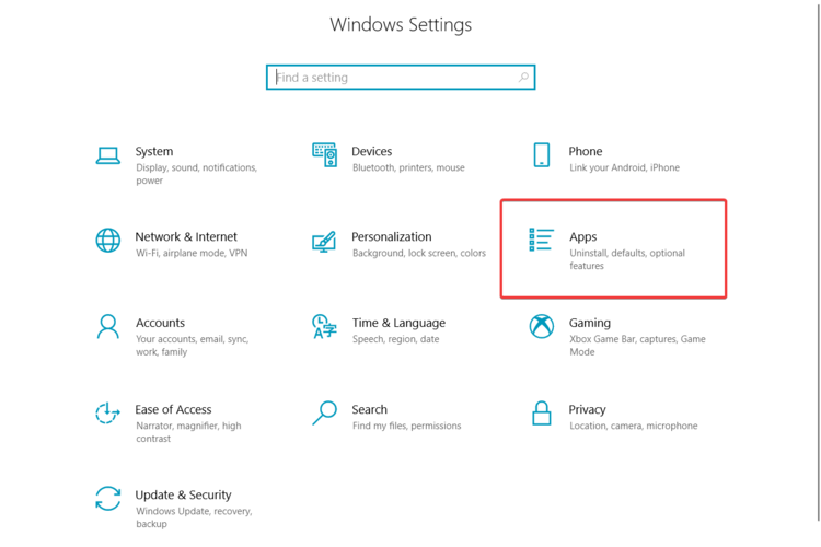 Раздел Приложения в Параметрах Windows