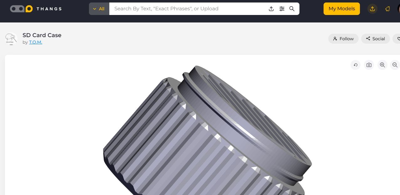 3D‑модель держателя SD в Thangs