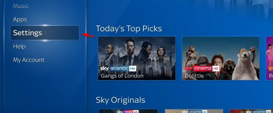 Экран Mini Home — раздел Настройки