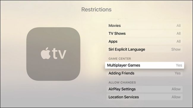 Изображение: настройки Game Center с опциями мультиплеера и добавления друзей