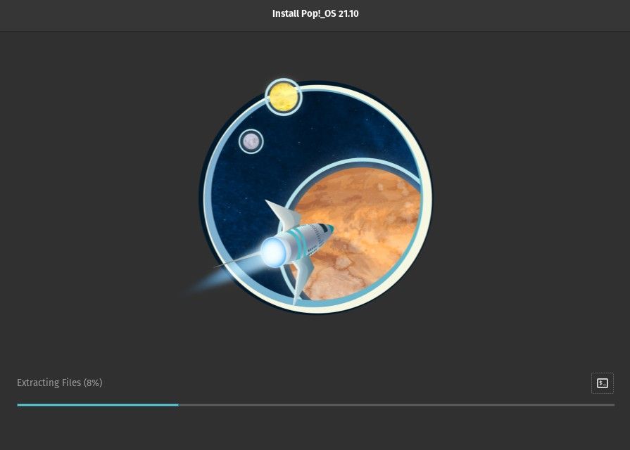 Ход установки Pop!_OS