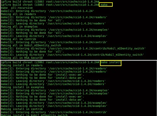 make y make install para CCID