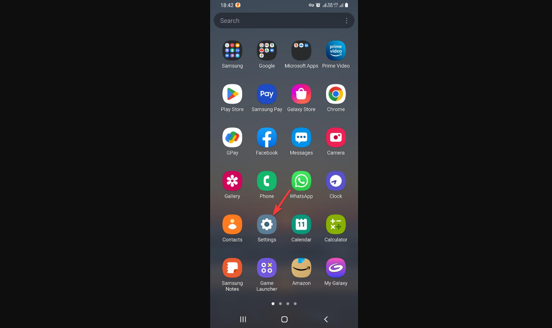 Экран настроек Android