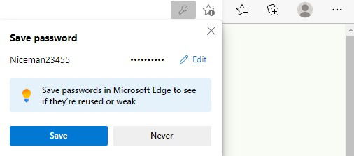 Скриншот: список сохранённых паролей в Edge