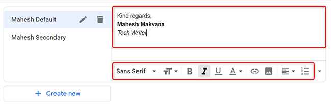 Измените подпись в Gmail на компьютере.