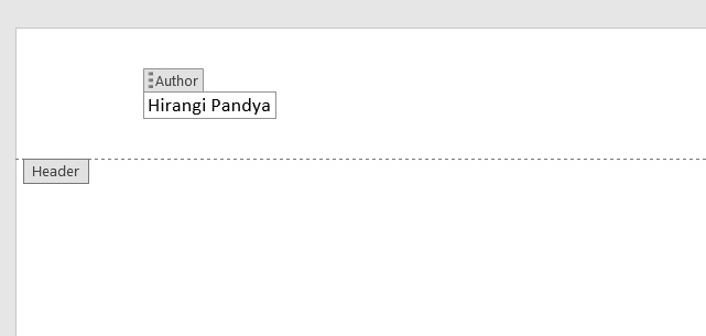 Имя автора в заголовке