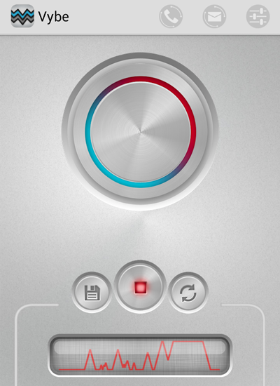 Нажмите круг для создания вибрационного шаблона