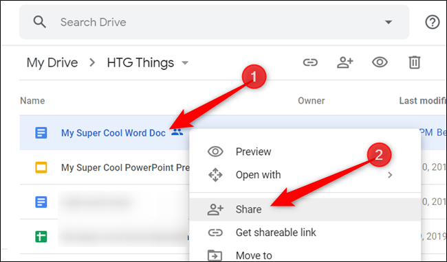 Передать права на файл в Google Диске
