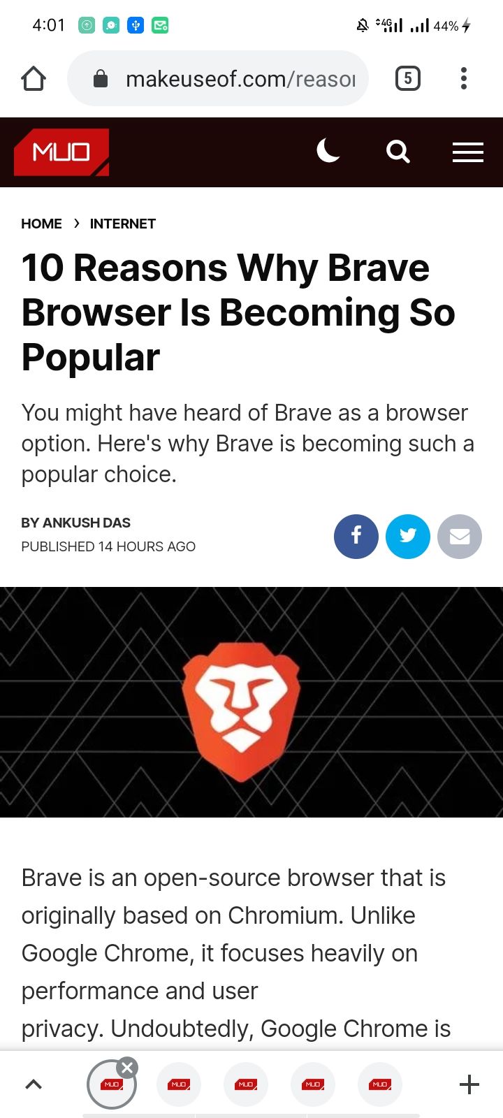 Список вкладок одной группы внизу страницы при просмотре в Chrome