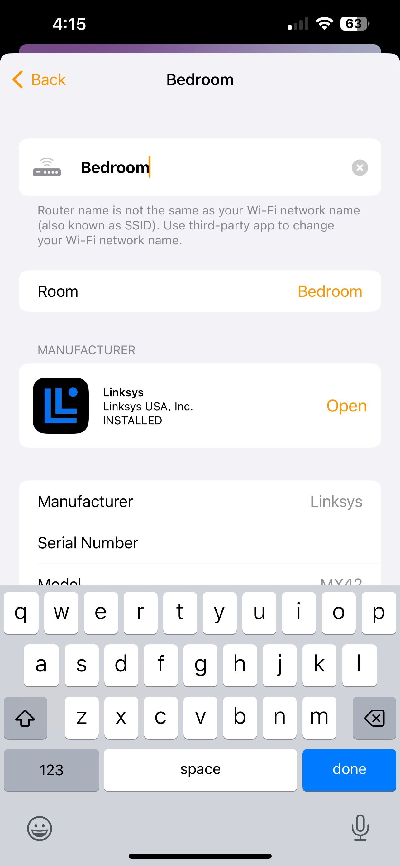 Home App iOS Wi-Fi Router Renaming