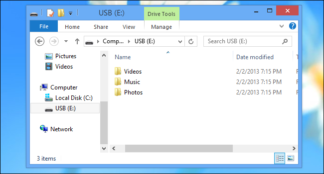 Доступ к файлам на SD и USB в Windows 8