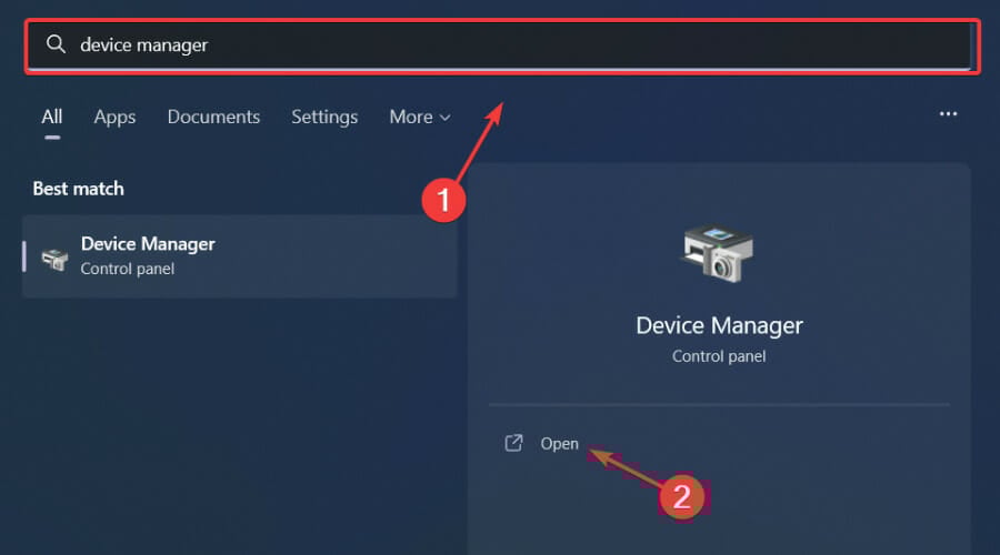 Открыть Диспетчер устройств