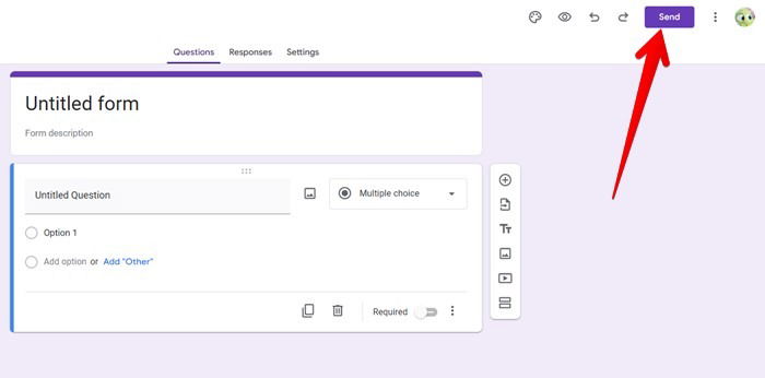 Кнопка отправки формы в Google Forms