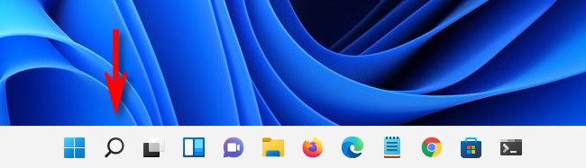 Значок поиска на панели задач Windows 11