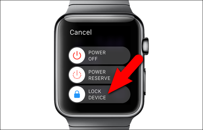 Слайдер Заблокировать устройство на часах