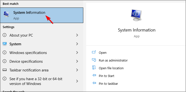 Сведения о системе — окно просмотра сведений Windows