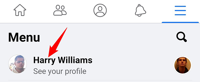 Нажмите на профиль в разделе меню.