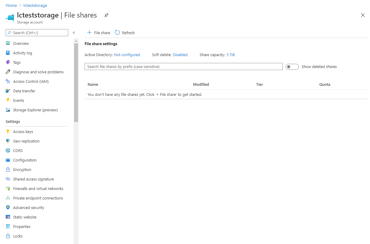 Создание файловой шары