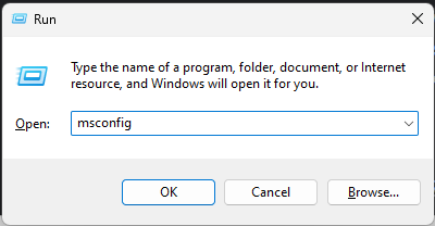 Caixa Executar do Windows