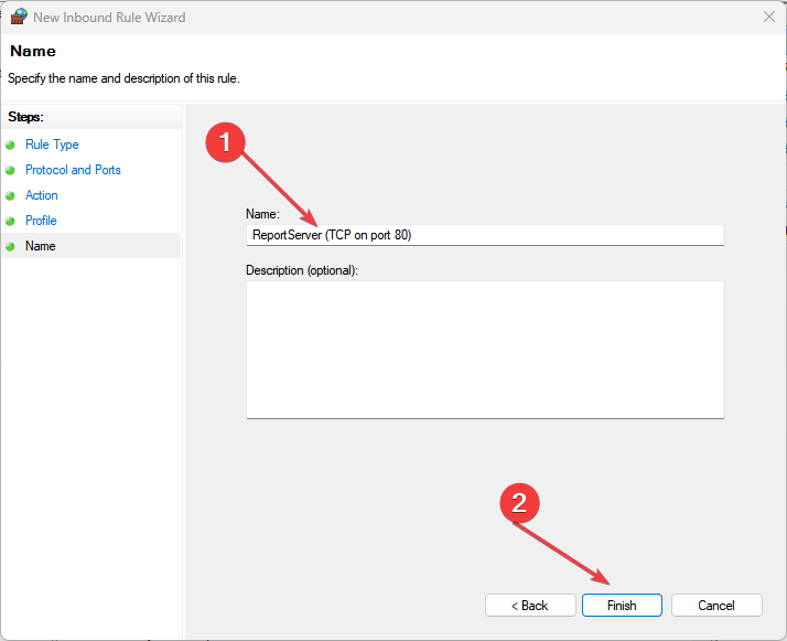 Готовое правило брандмауэра для SMTP порта 587