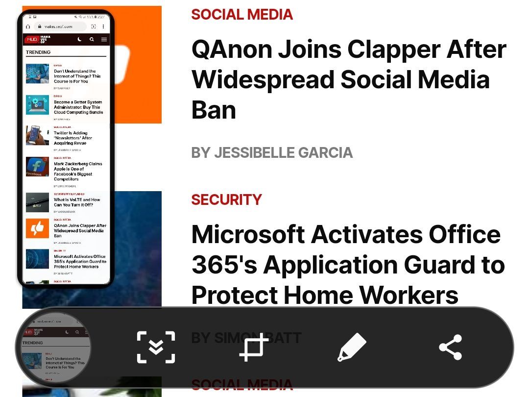 Пример прокручиваемой съёмки