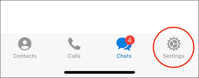 Вкладка «Настройки» Telegram на iPhone