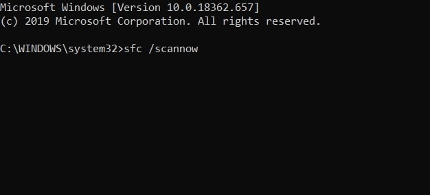 Командная строка с выполнением DISM и SFC