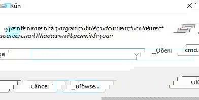 Открытие командной строки в Windows.