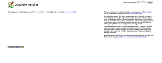 Установка имени пользователя и пароля