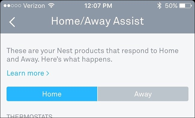 Планировщик включения/выключения Nest Cam в приложении