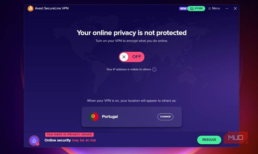 VPN connection with securelin VPN