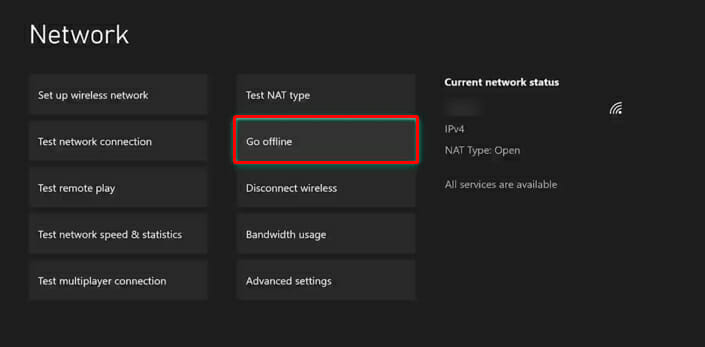 Переключение в офлайн на Xbox