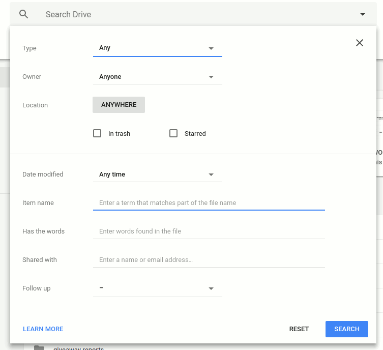 Поиск файлов в Google Drive — советы и трюки
