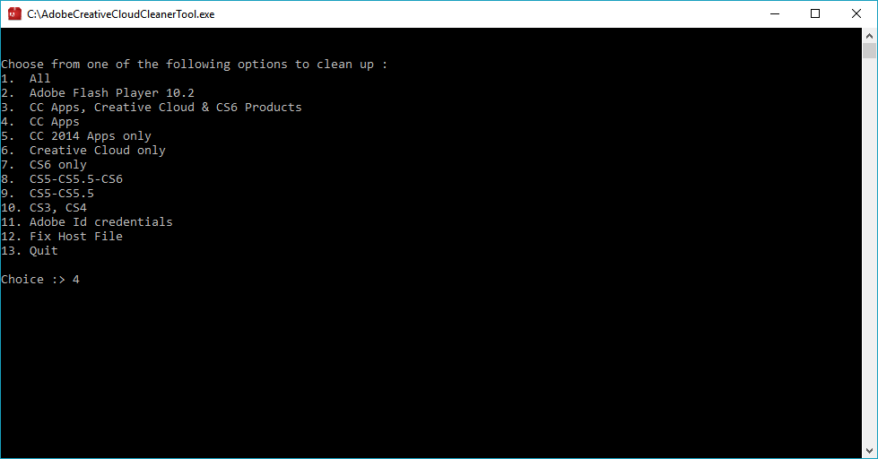Инструмент очистки Adobe Creative Cloud