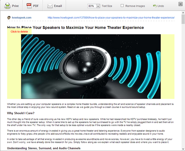 Печать веб‑страниц: экономия бумаги и чернил