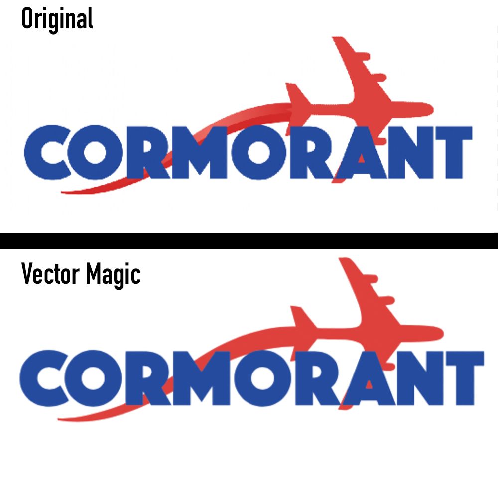 Результат векторизации в Vector Magic: гладкие контуры без зубчатости