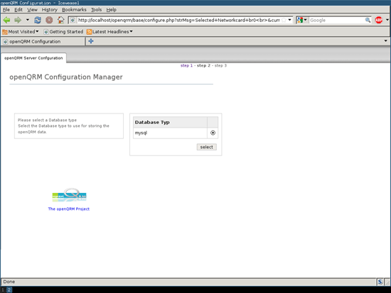 Выбор типа базы данных — mysql