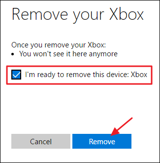 Подтверждение успешного удаления устройства