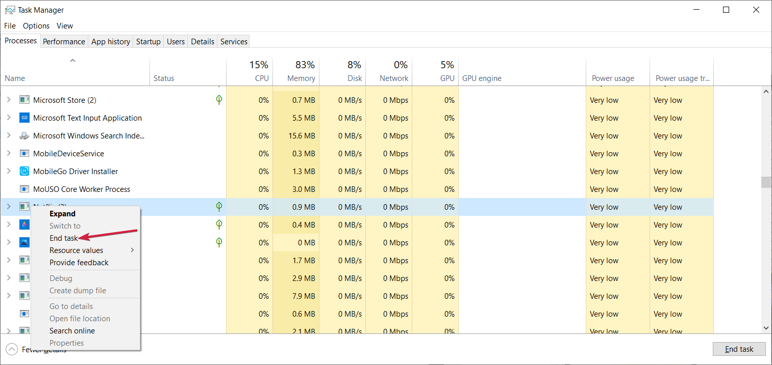 Процесс NVIDIADisplay Container в списке процессов